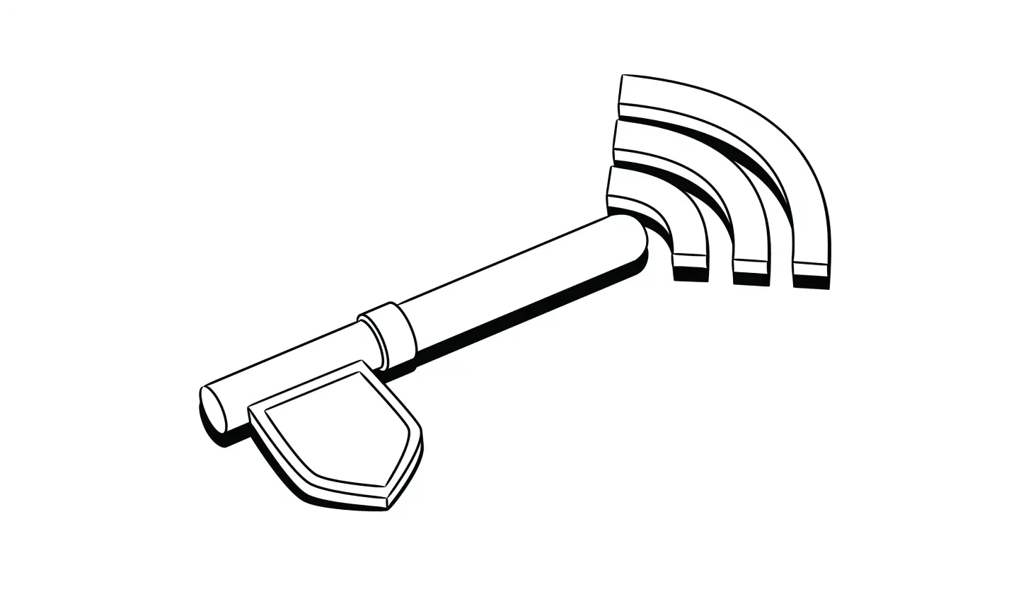 Illustration of a key with a Wi-Fi symbol instead of its bit